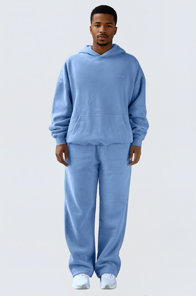 U Moon Dento Sweatshirt Oversize Fleece + Hoodie - Ocean