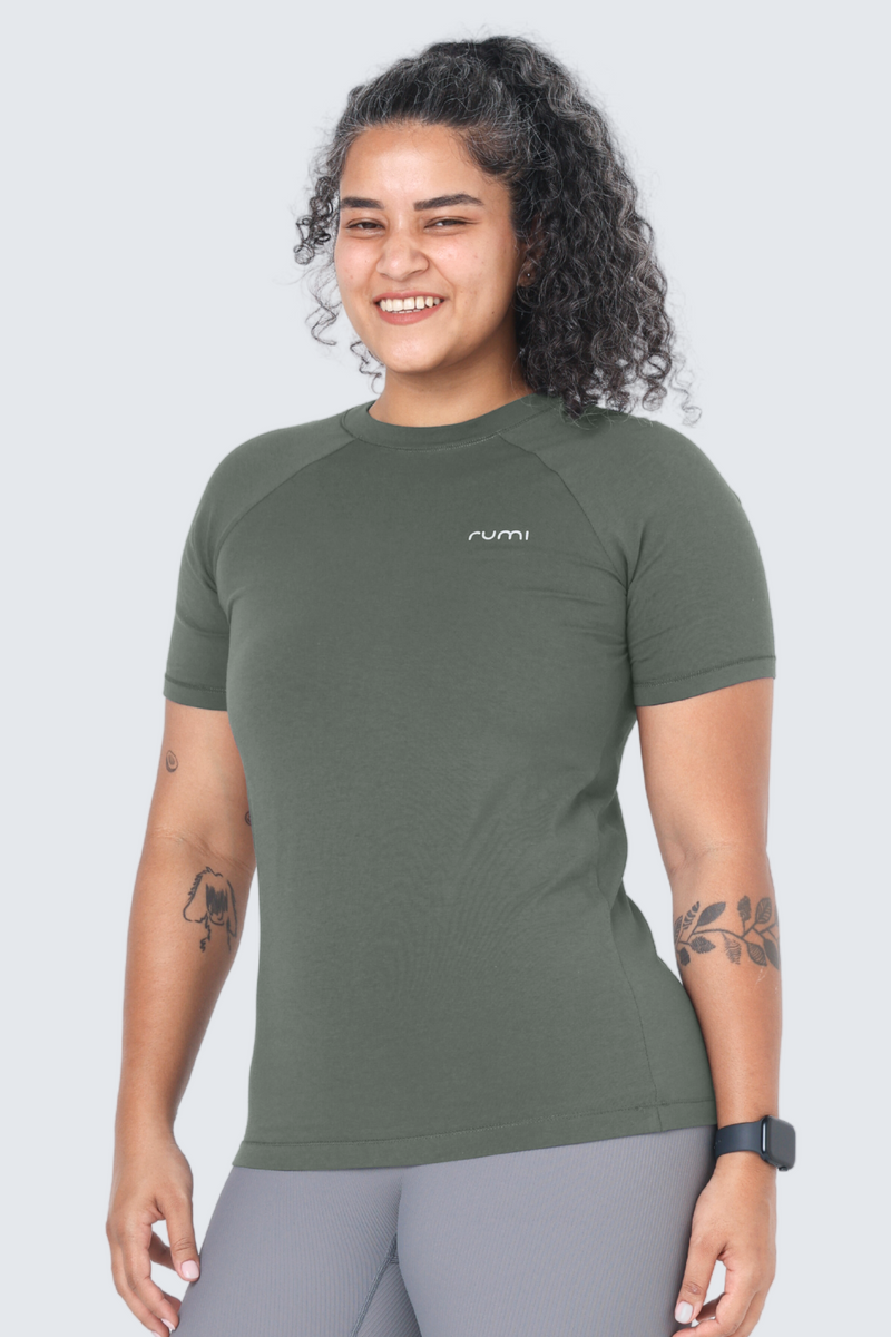 WU Move Tee -  Olive Deep