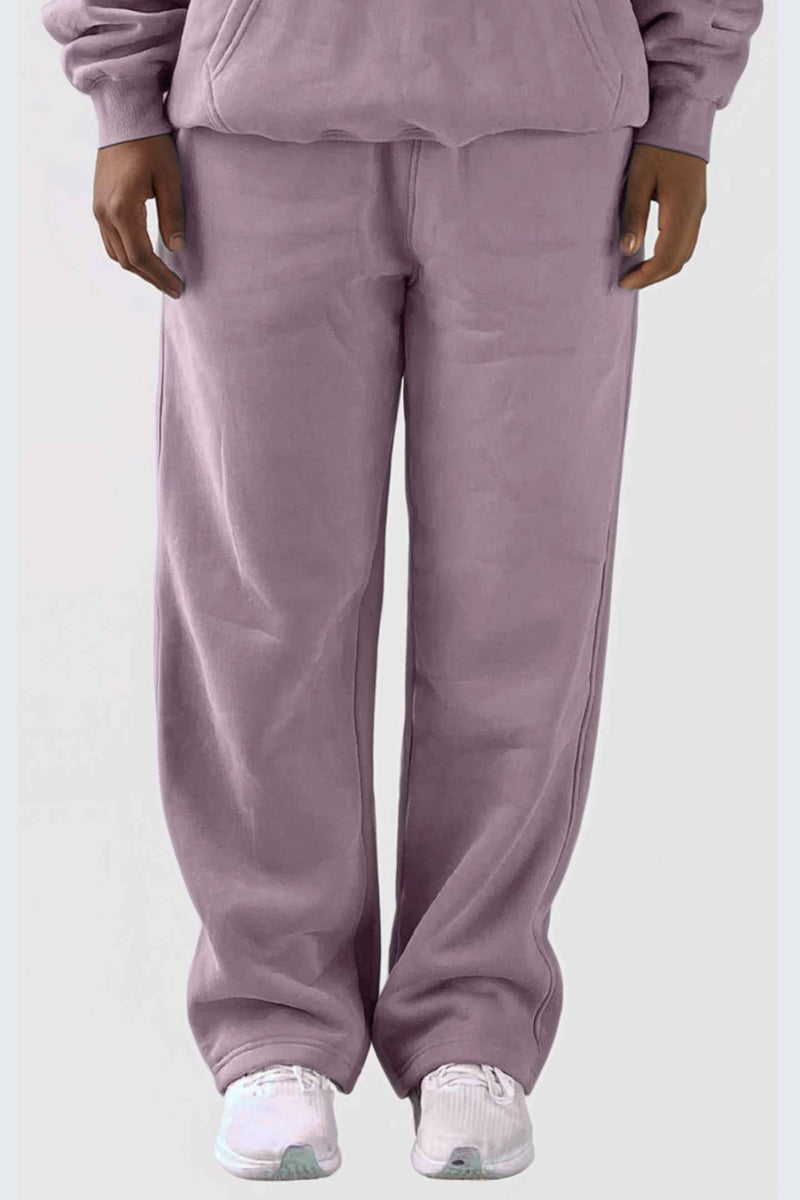 MU Moon Sweatpants Relaxed Open Fleece - Plum Light