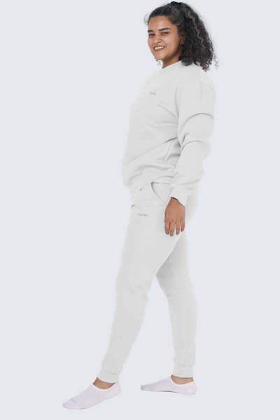 WU Moon Sweatpants Fleece Slim - Snow