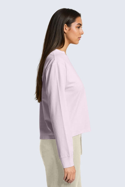 W Moon Tee Mock-Neck Long-Sleeve - Orchid