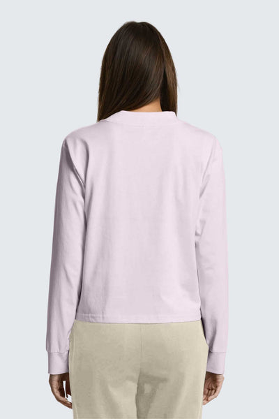 W Moon Tee Mock-Neck Long-Sleeve - Orchid