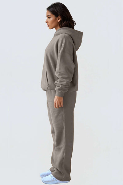 WU Moon Dento Sweatshirt Oversize Fleece + Hoodie - Camel