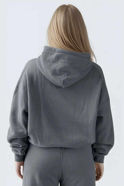WU Moon Dento Sweatshirt Oversize Fleece + Hoodie - Stone