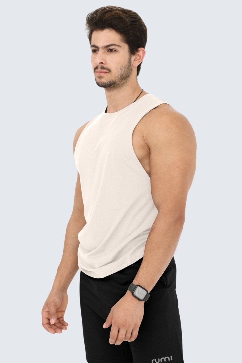 Rumi Earth - M Moon Air Muscle Tank - Natural - R531240NLP - Tops