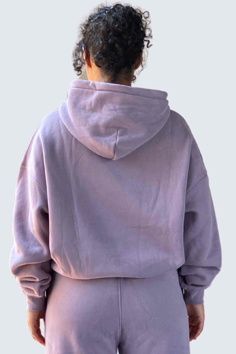 Rumi Earth - U Moon Dento Sweatshirt Oversize Fleece + Hoodie - Plum Light - 