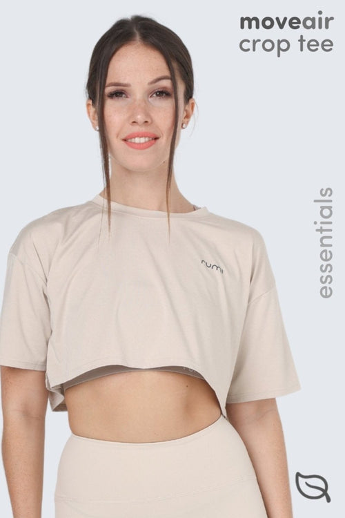 W MoveAir Tee Cropped - Cream