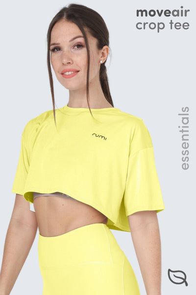 Rumi Earth - W MoveAir Tee Cropped - Sunlight Glow - R111121SWP - Tops