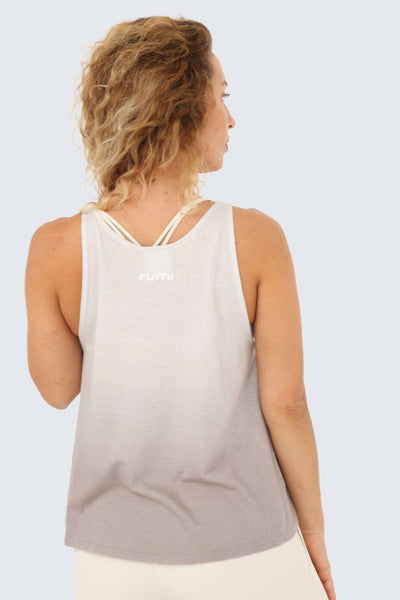 Rumi Earth - W Sun Air Flared Tank Ombre - Stone - R141209SES - Tops