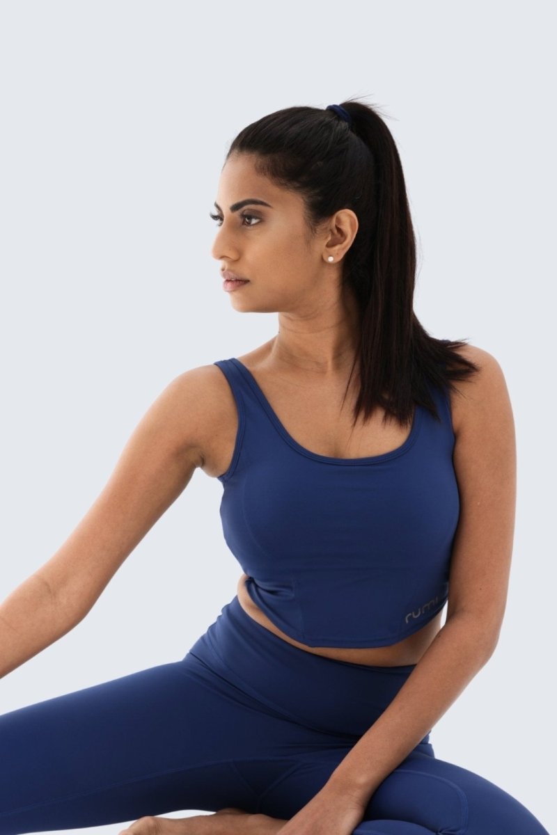 Rumi Earth - W Sun Corset Crop Top Bra - Cobalt - R128146CTP - Bras