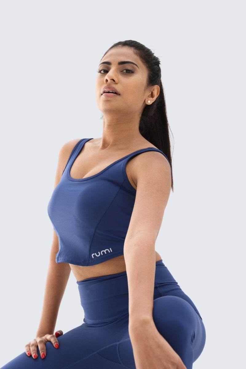 Rumi Earth - W Sun Corset Crop Top Bra - Cobalt - R128146CTP - Bras