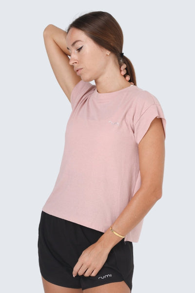 Rumi Earth - W Sun Rise Tee - Dusty Rose - R121113DEP - Tops