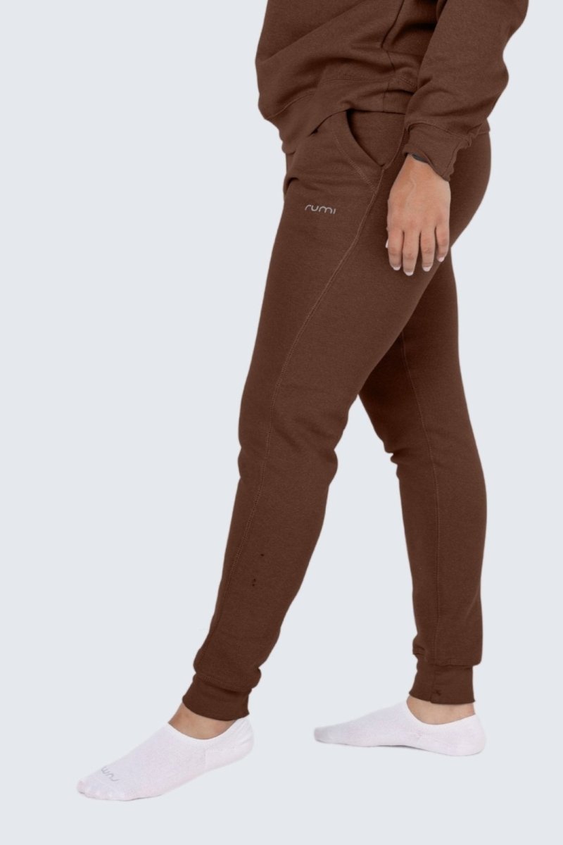 Rumi Earth - WU Moon Sweatpants Fleece Slim - Cocoa - R514675CAP - Bottoms