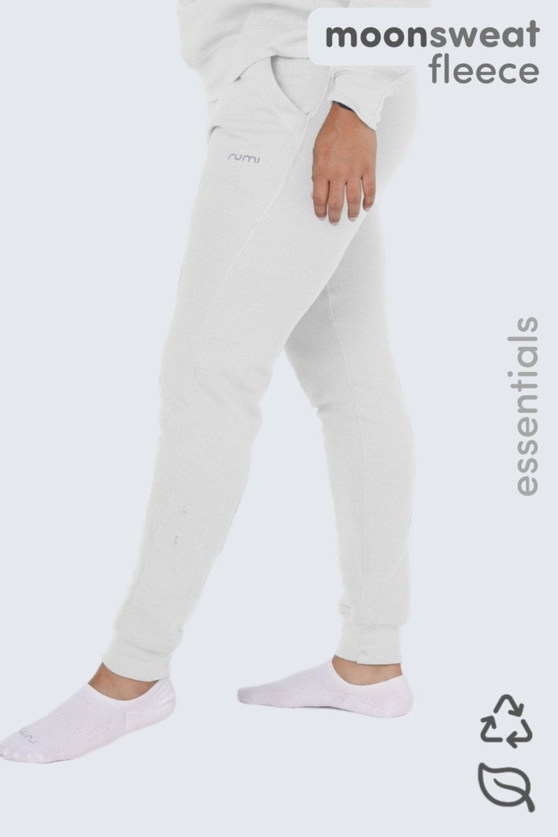 Rumi Earth - WU Moon Sweatpants Fleece Slim - Snow - R514675SWP - Bottoms