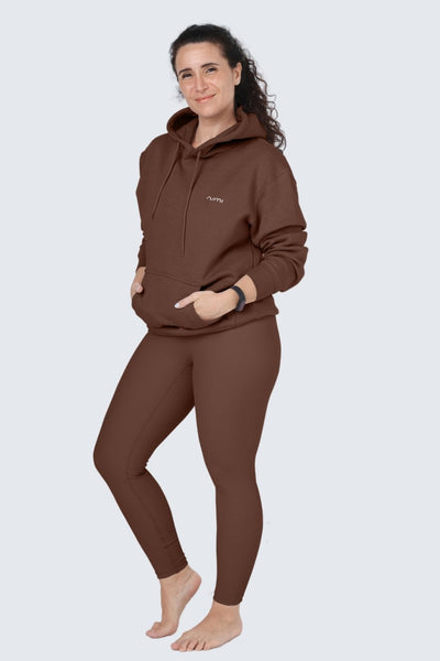 Rumi Earth - WU Moon Sweatshirt Fleece + Hoodie - Cocoa - R113210CAP - Tops