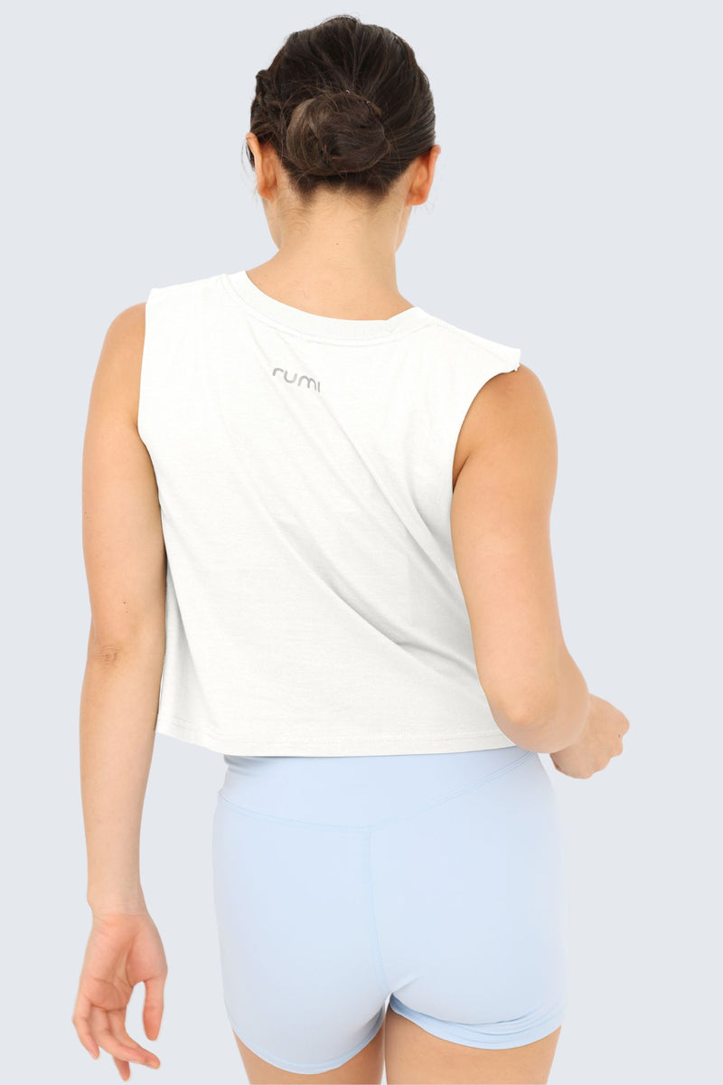 W Moon Air Cropped Tank - Snow